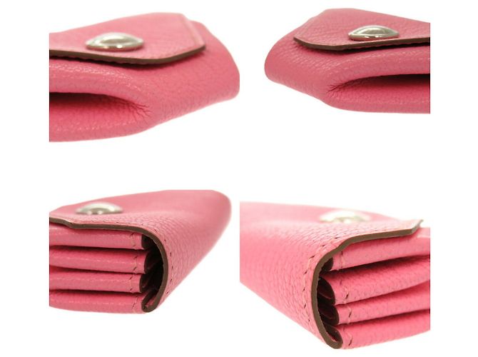 Monedero de piel de cabra rosa Levain Quatre de Hermès - vista 7