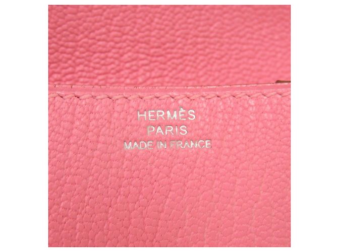 Monedero de piel de cabra rosa Levain Quatre de Hermès - vista 8