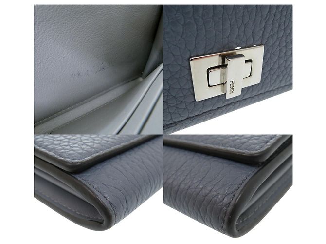 Fendi PEEKABOO Bifold Continental Wallet Light blue - view 10