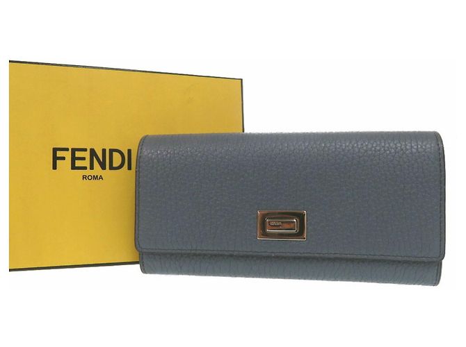 Fendi PEEKABOO Bifold Continental Wallet Light blue - view 3