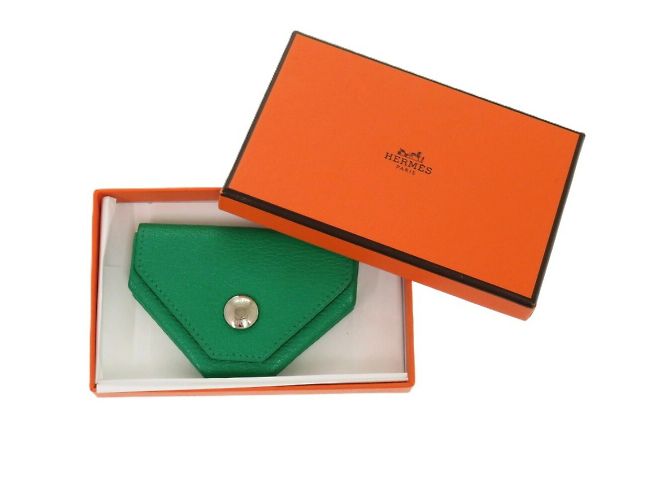 Monedero Hermès Levain Quatre Chevre Verde Menta - vista 4
