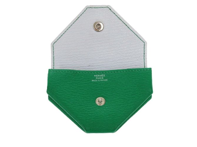 Monedero Hermès Levain Quatre Chevre Verde Menta - vista 6