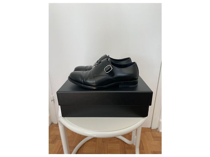 Yves Saint Laurent Saint Laurent Paris Leder Derby-Schuhe mit Schnalle - Ansicht 2