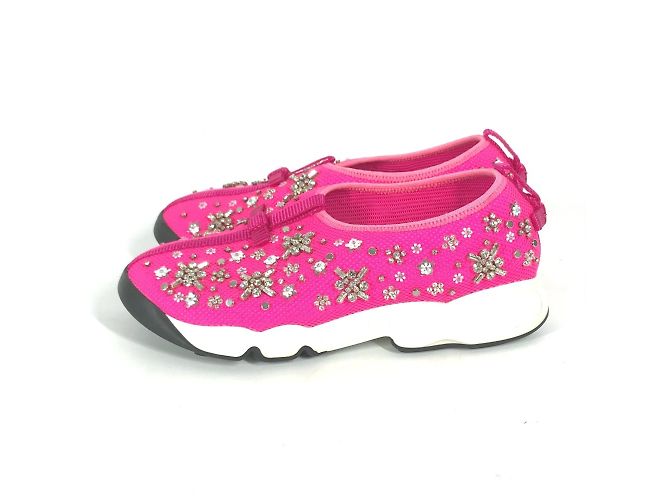 Sneakers in rete rosa Christian Dior - vista 4