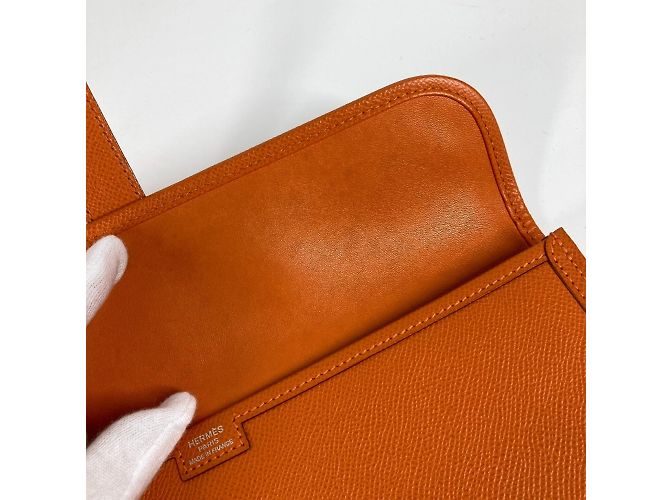 Borsa Clutch Hermès Jige Elan 29 Arancione - vista 11