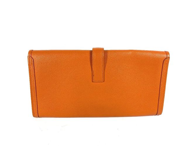 Borsa Clutch Hermès Jige Elan 29 Arancione - vista 2