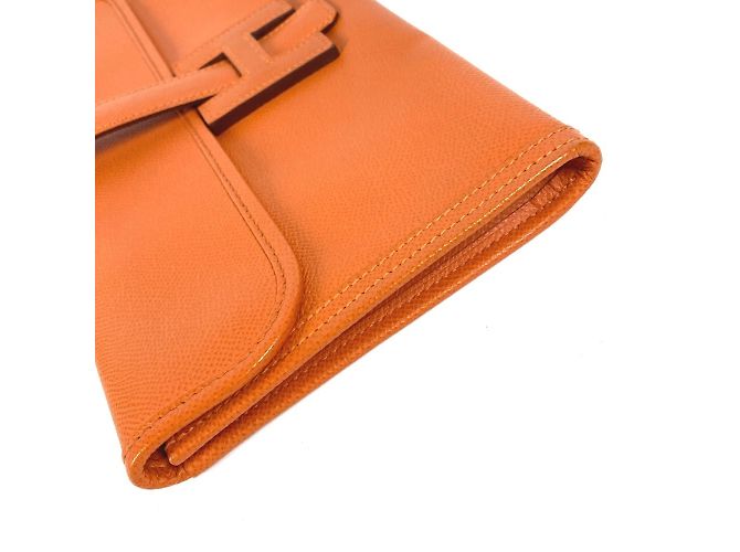 Borsa Clutch Hermès Jige Elan 29 Arancione - vista 3