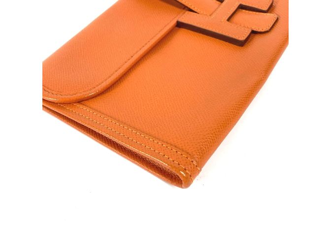 Borsa Clutch Hermès Jige Elan 29 Arancione - vista 4