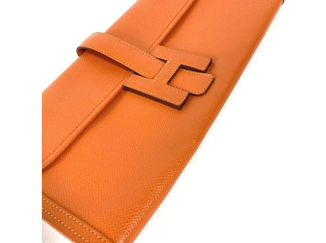 Borsa Clutch Hermès Jige Elan 29 Arancione - vista 5