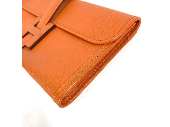 Borsa Clutch Hermès Jige Elan 29 Arancione - vista 6