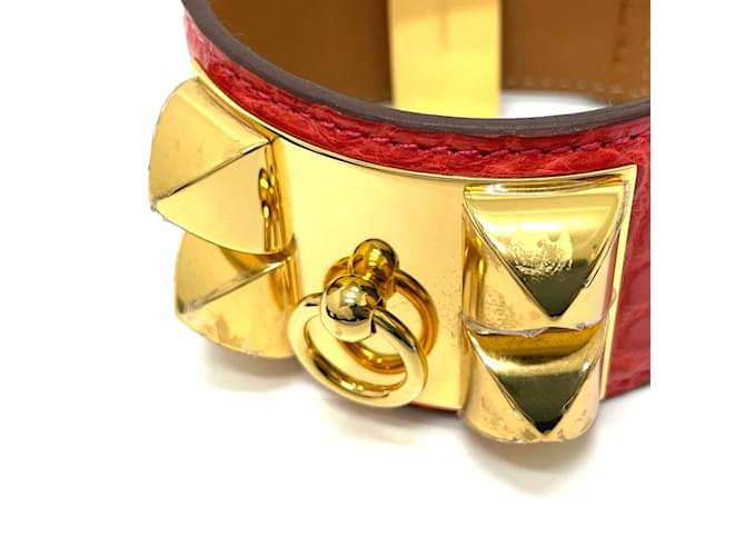 Bracciale Bangle Collier de Chien di Hermès Rosso - vista 10