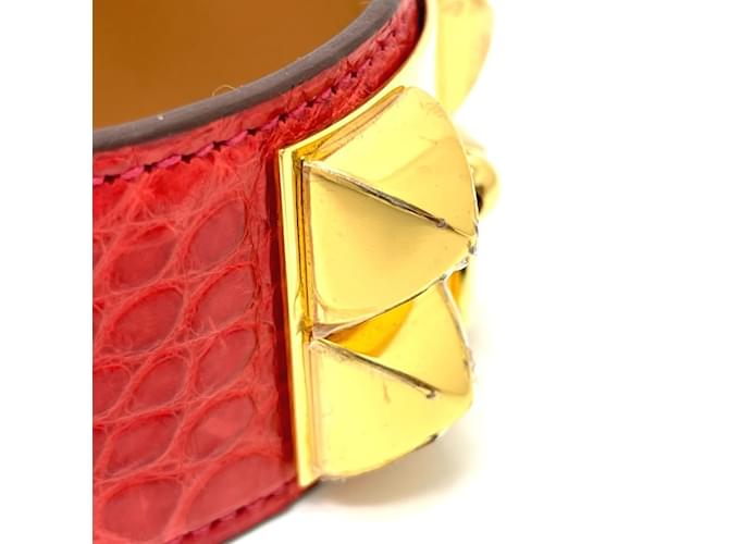 Bracciale Bangle Collier de Chien di Hermès Rosso - vista 11