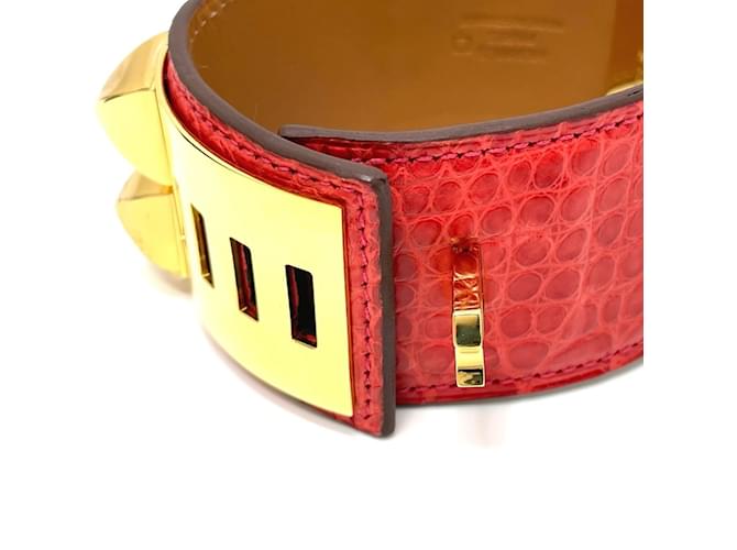 Bracciale Bangle Collier de Chien di Hermès Rosso - vista 9