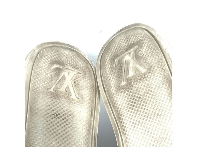 Sneakers in denim Monogram Louis Vuitton Blu - vista 12