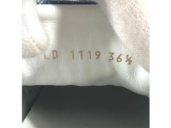 Sneakers in denim Monogram Louis Vuitton Blu - vista 16