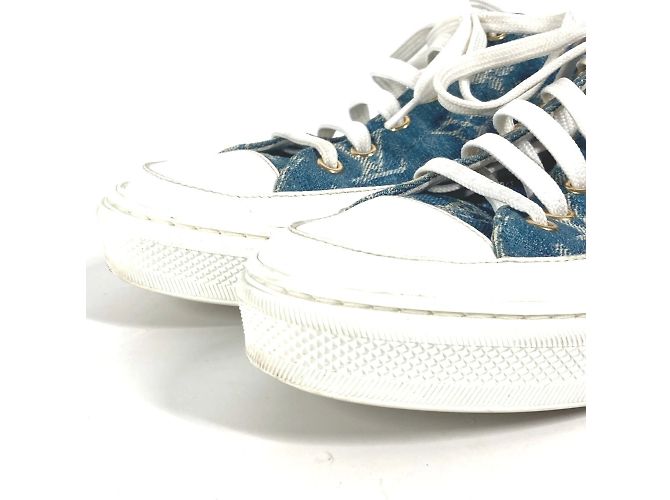 Sneakers in denim Monogram Louis Vuitton Blu - vista 6
