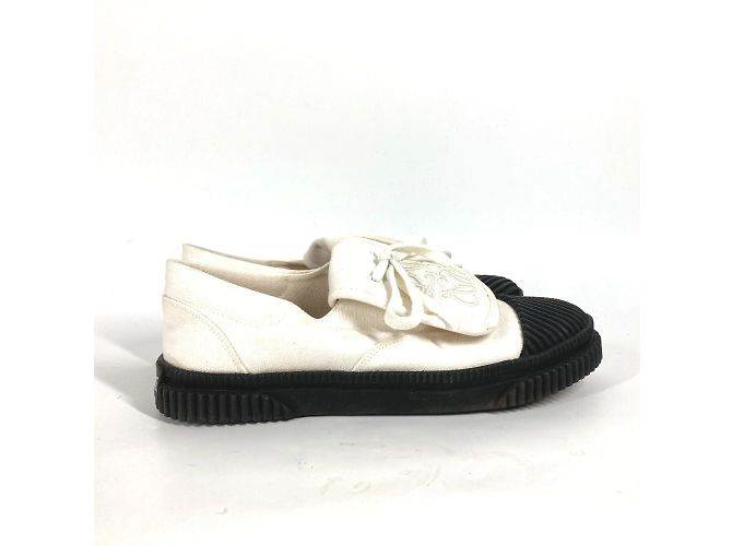 Sneakers in tela/gomma bicolore Loewe Anagram Nero Bianco - vista 4