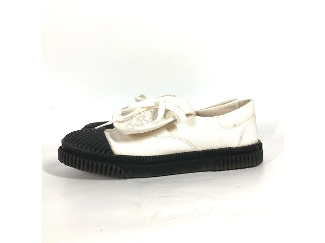 Sneakers in tela/gomma bicolore Loewe Anagram Nero Bianco - vista 5