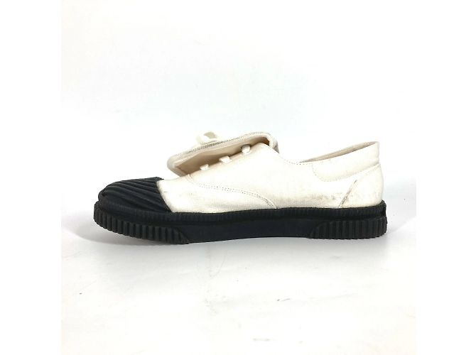 Sneakers in tela/gomma bicolore Loewe Anagram Nero Bianco - vista 6