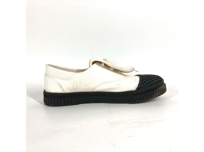 Sneakers in tela/gomma bicolore Loewe Anagram Nero Bianco - vista 7