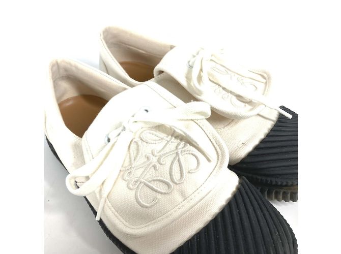 Sneakers in tela/gomma bicolore Loewe Anagram Nero Bianco - vista 9