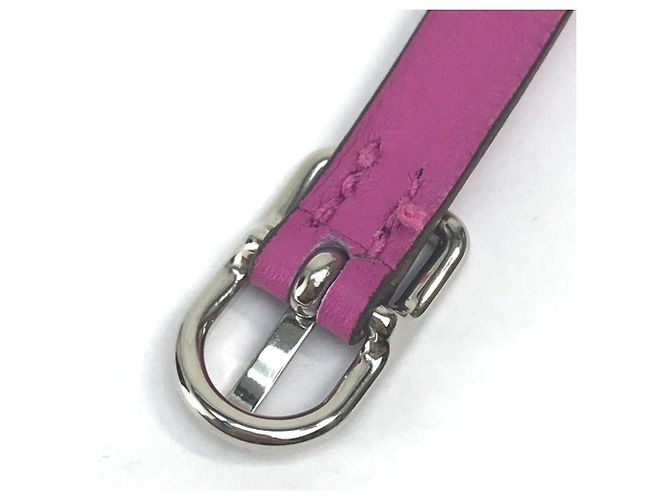 Pulseira Etrier Double Tour em couro Swift da Hermès Roxo - vista 5