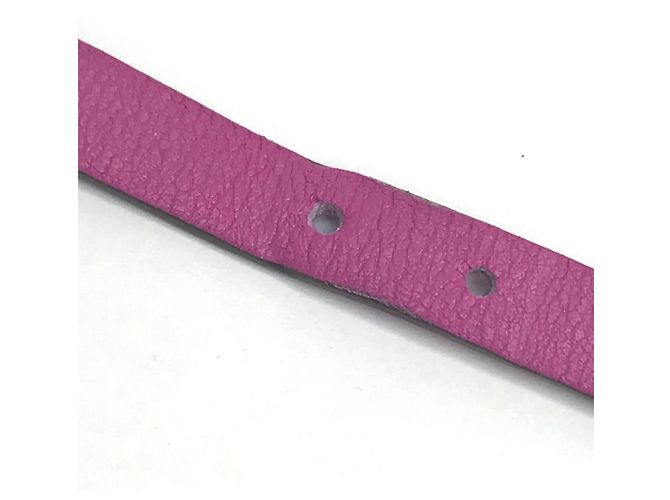 Pulseira Etrier Double Tour em couro Swift da Hermès Roxo - vista 6