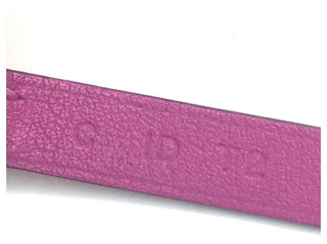 Pulseira Etrier Double Tour em couro Swift da Hermès Roxo - vista 7