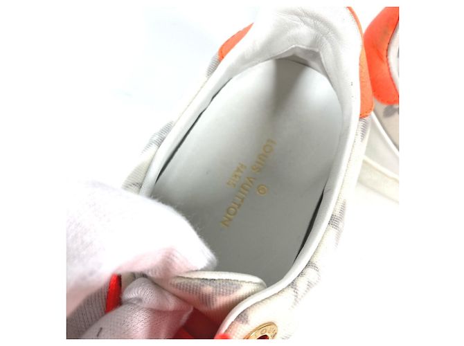 Tênis de amarrar Monogram Front Row da Louis Vuitton Branco Laranja - vista 8