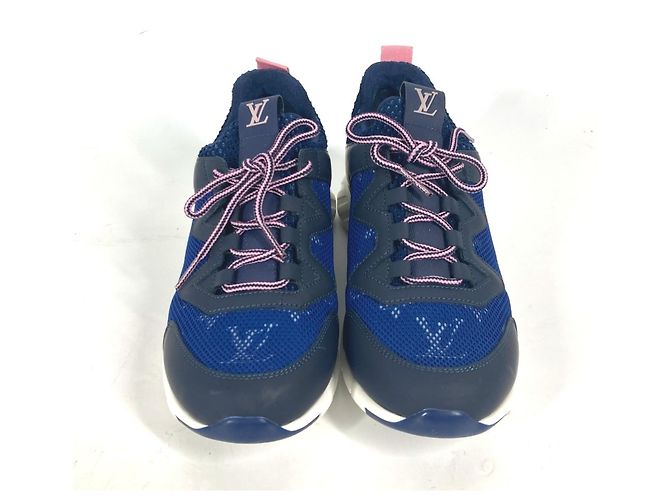 Sneakers con Logo Monogram Louis Vuitton Rosa Blu - vista 2