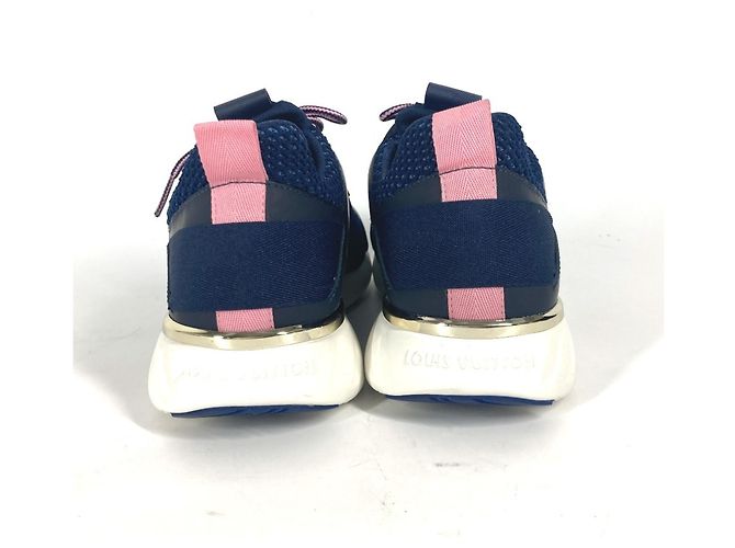 Sneakers con Logo Monogram Louis Vuitton Rosa Blu - vista 3