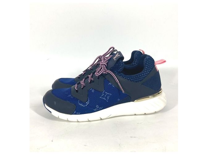 Sneakers con Logo Monogram Louis Vuitton Rosa Blu - vista 5
