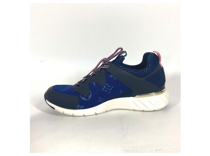 Sneakers con Logo Monogram Louis Vuitton Rosa Blu - vista 6