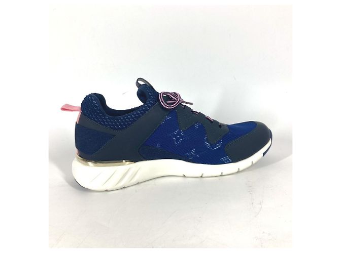 Sneakers con Logo Monogram Louis Vuitton Rosa Blu - vista 7