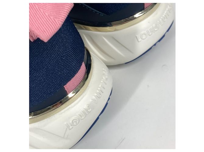 Sneakers con Logo Monogram Louis Vuitton Rosa Blu - vista 8