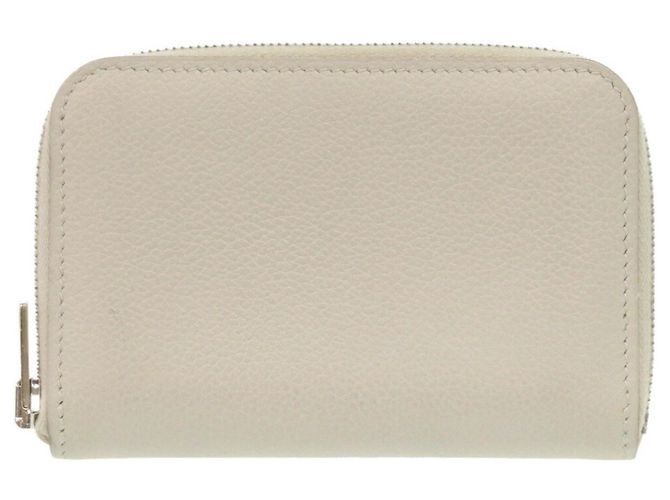 Billetera de tarjeta de cuero Evergrain gris Hermès Castaño - vista 2