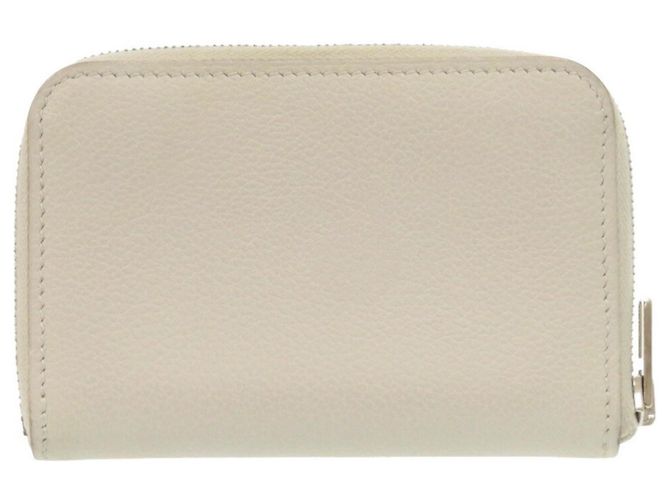 Billetera de tarjeta de cuero Evergrain gris Hermès Castaño - vista 3