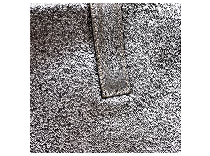 Borsa Clutch Hermès Jige Elan in Capra Mysore Argento - vista 11