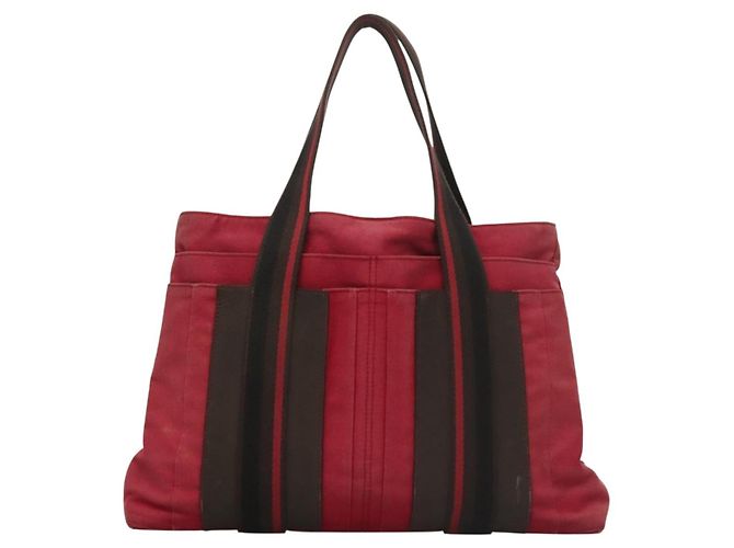Hermès HERMES Toroca Horizontal PM Handtasche Canvas Rot Auth bs28114 - Ansicht 13
