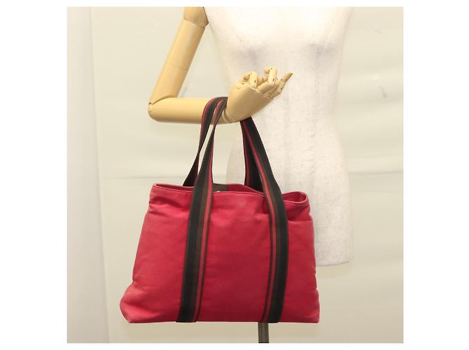 Hermès HERMES Toroca Horizontal PM Handtasche Canvas Rot Auth bs28114 - Ansicht 18