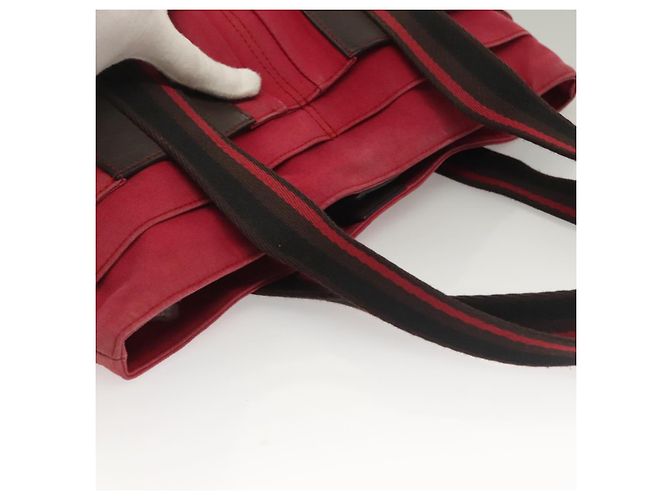 Hermès HERMES Toroca Horizontal PM Handtasche Canvas Rot Auth bs28114 - Ansicht 6