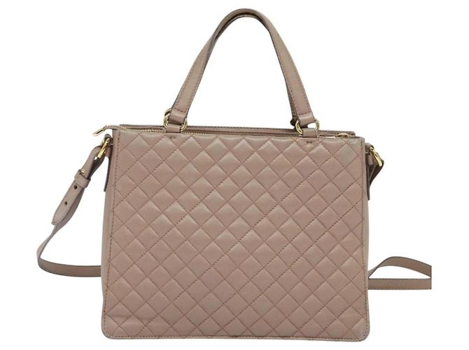 Borsa a Spalla Vala in Pelle Rosa Oro Auth BA4203 di Salvatore Ferragamo D'oro - vista 2