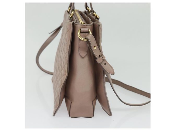 Borsa a Spalla Vala in Pelle Rosa Oro Auth BA4203 di Salvatore Ferragamo D'oro - vista 3