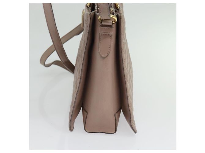Borsa a Spalla Vala in Pelle Rosa Oro Auth BA4203 di Salvatore Ferragamo D'oro - vista 4