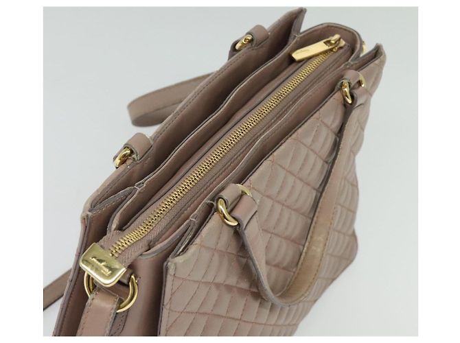 Borsa a Spalla Vala in Pelle Rosa Oro Auth BA4203 di Salvatore Ferragamo D'oro - vista 6