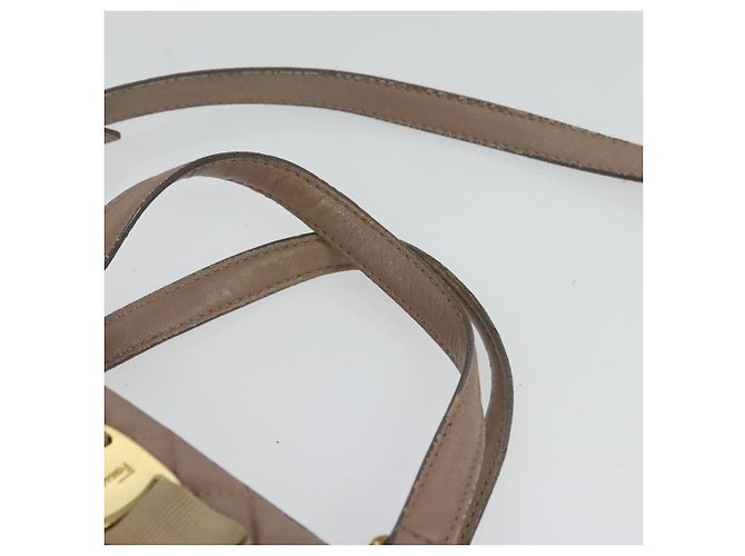 Borsa a Spalla Vala in Pelle Rosa Oro Auth BA4203 di Salvatore Ferragamo D'oro - vista 8