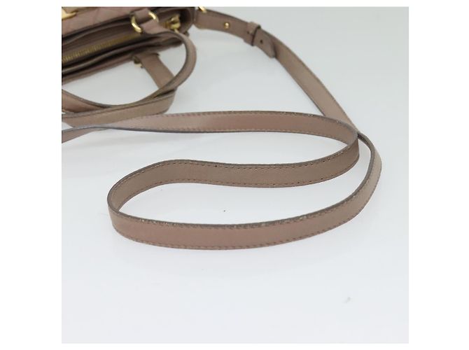 Borsa a Spalla Vala in Pelle Rosa Oro Auth BA4203 di Salvatore Ferragamo D'oro - vista 9