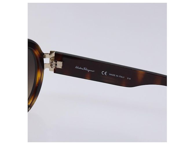 Gafas de sol Salvatore Ferragamo de plástico marrón Auth BA4243 Castaño - vista 8