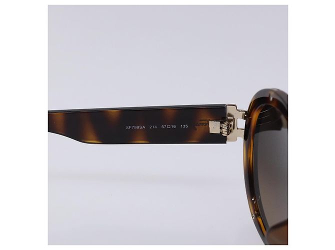 Gafas de sol Salvatore Ferragamo de plástico marrón Auth BA4243 Castaño - vista 9
