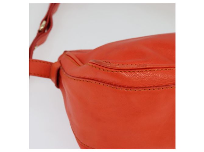 Céline Borsa a Spalla CELINE in Pelle Arancione Oro Auth bs28303 D'oro - vista 15